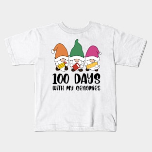 100th Days with my gnomies Kids T-Shirt